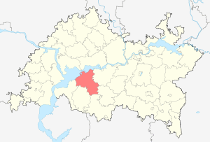 Алексеевский район на карте РТ